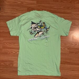Mint Graphic Tee with Fish Design NWT